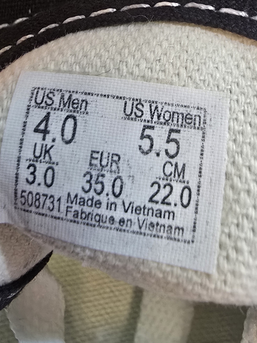 Vans Black Canvas Low-Top Sneakers New Size 5.5 - Picture 9 of 11